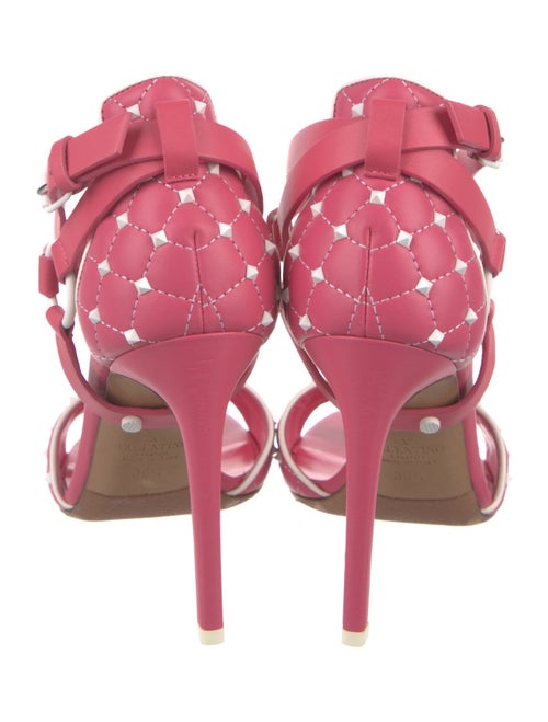 Valentino Quilted Pattern Leather Sandals