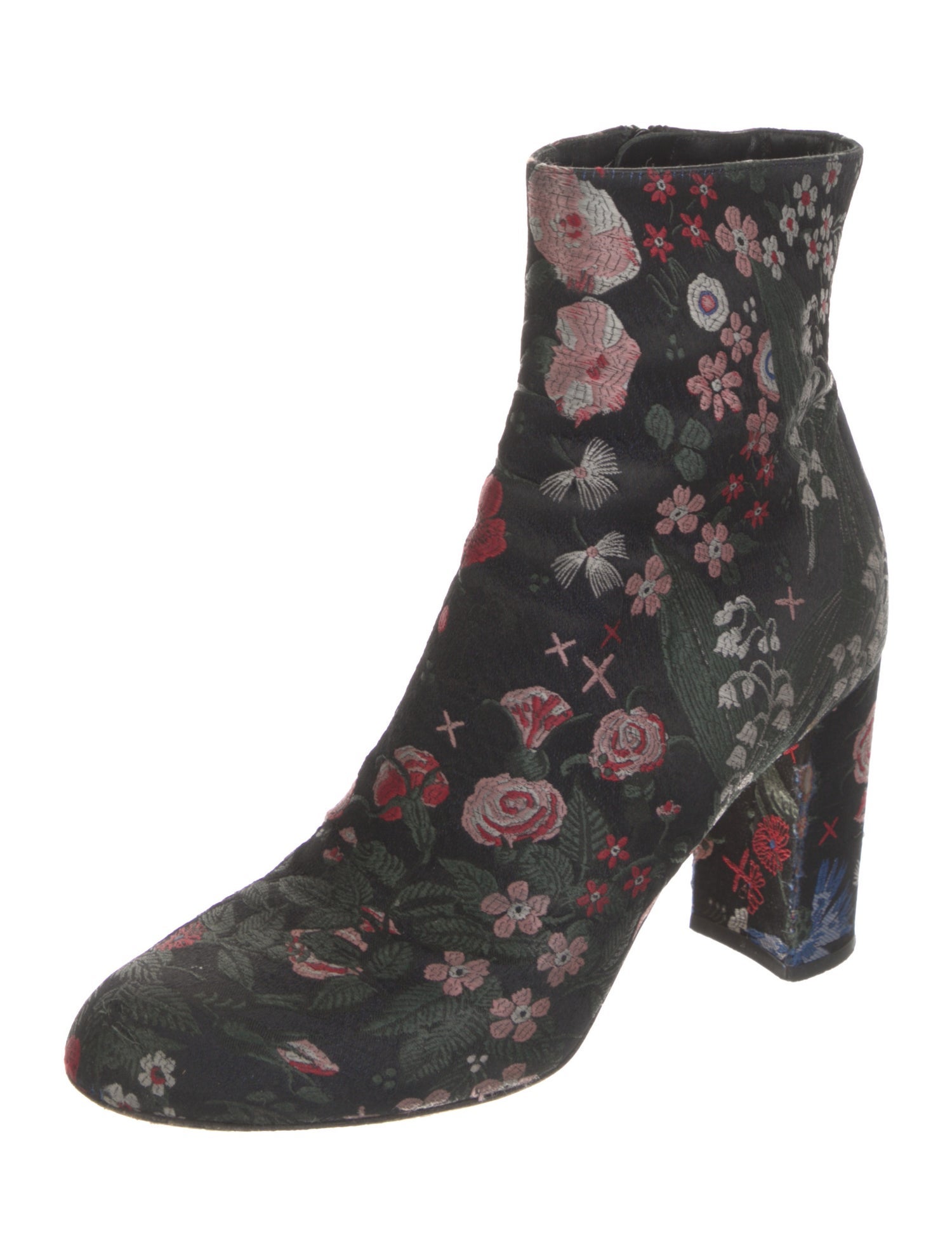 Valentino Floral Print Boots