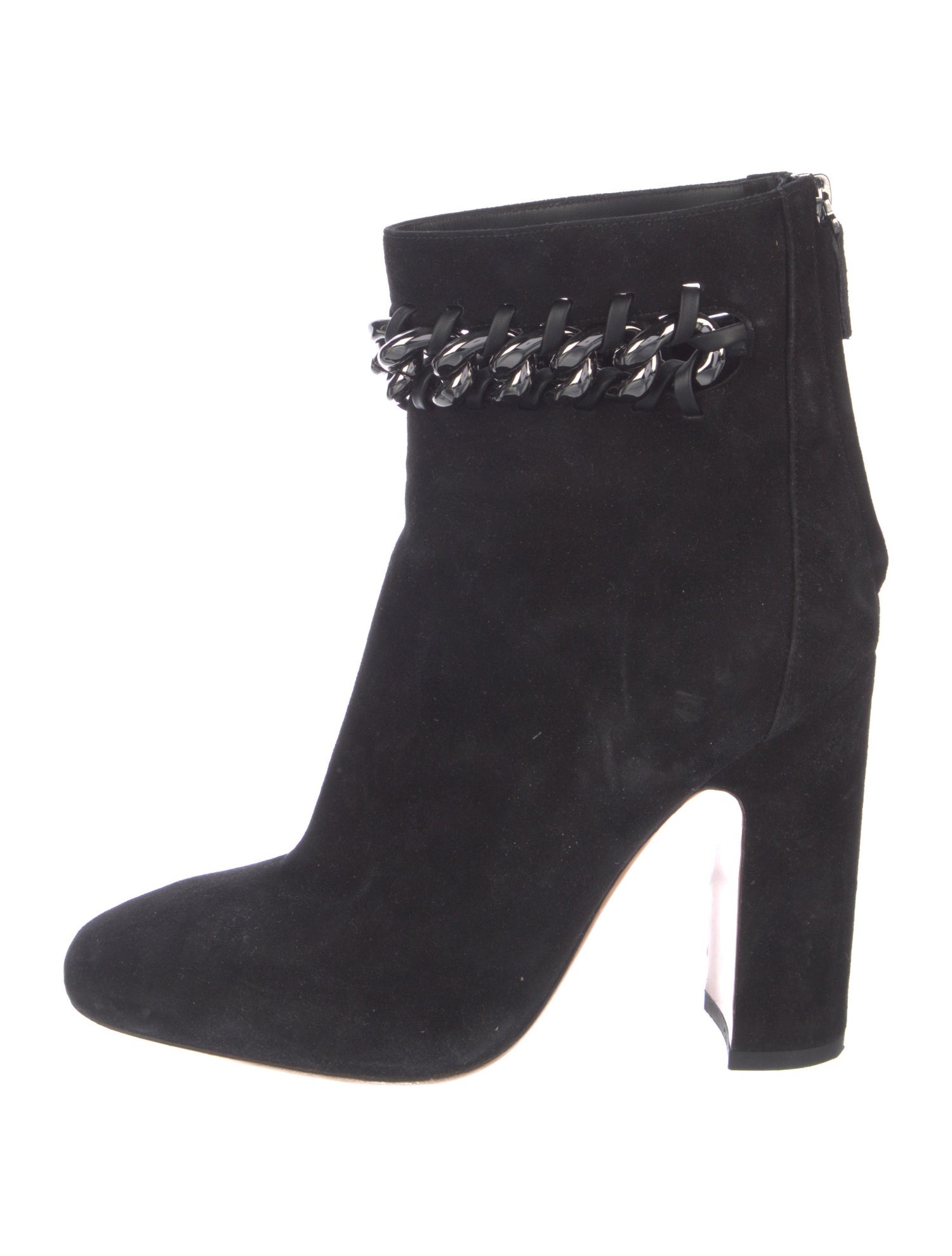 Valentino Suede Chain-Link Accents Boots