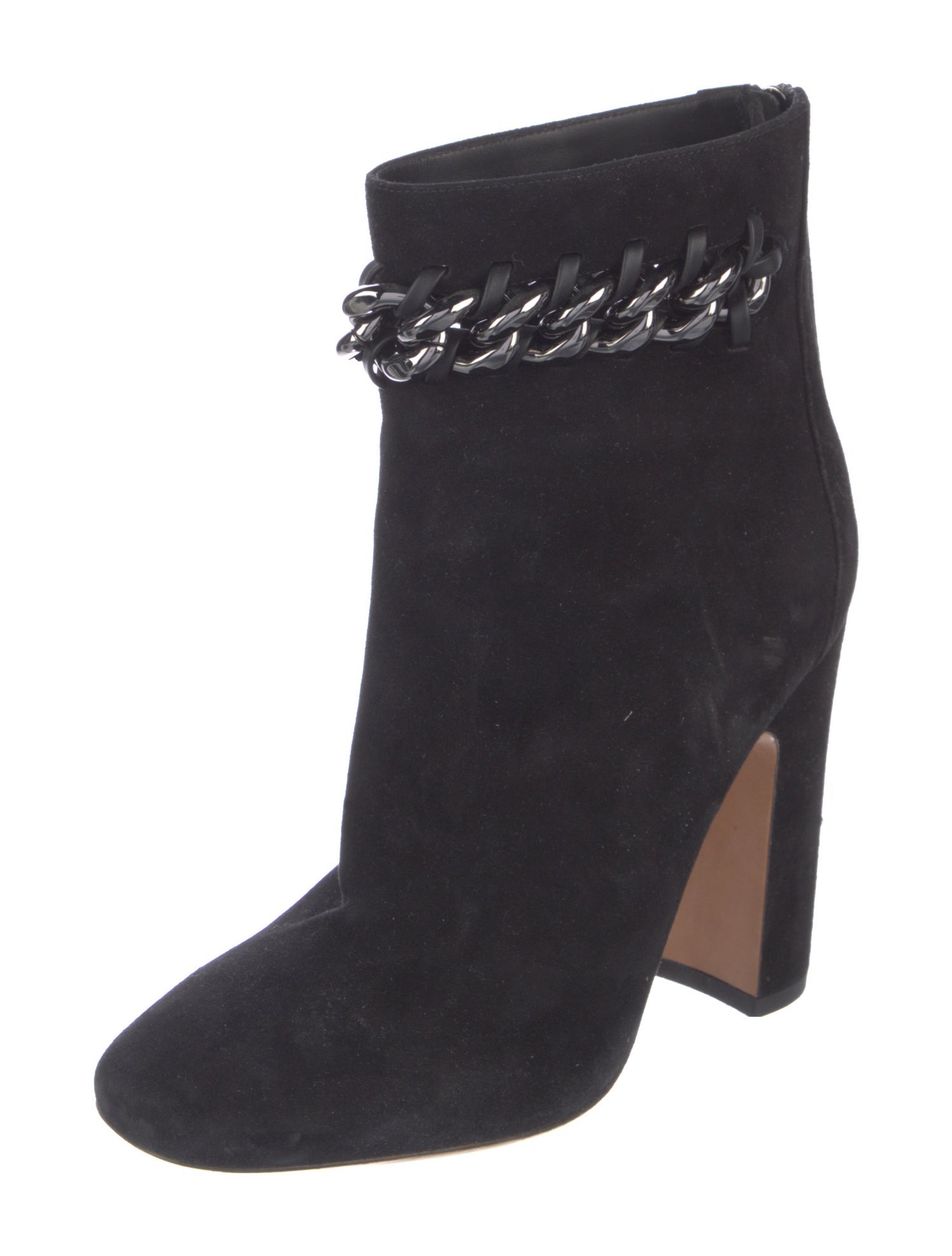 Valentino Suede Chain-Link Accents Boots