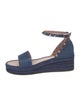 Valentino Rockstud Accents Denim Espadrilles