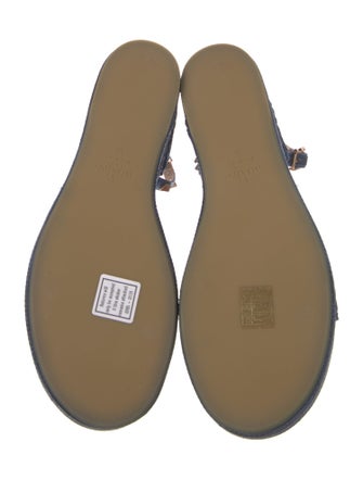 Valentino Rockstud Accents Denim Espadrilles