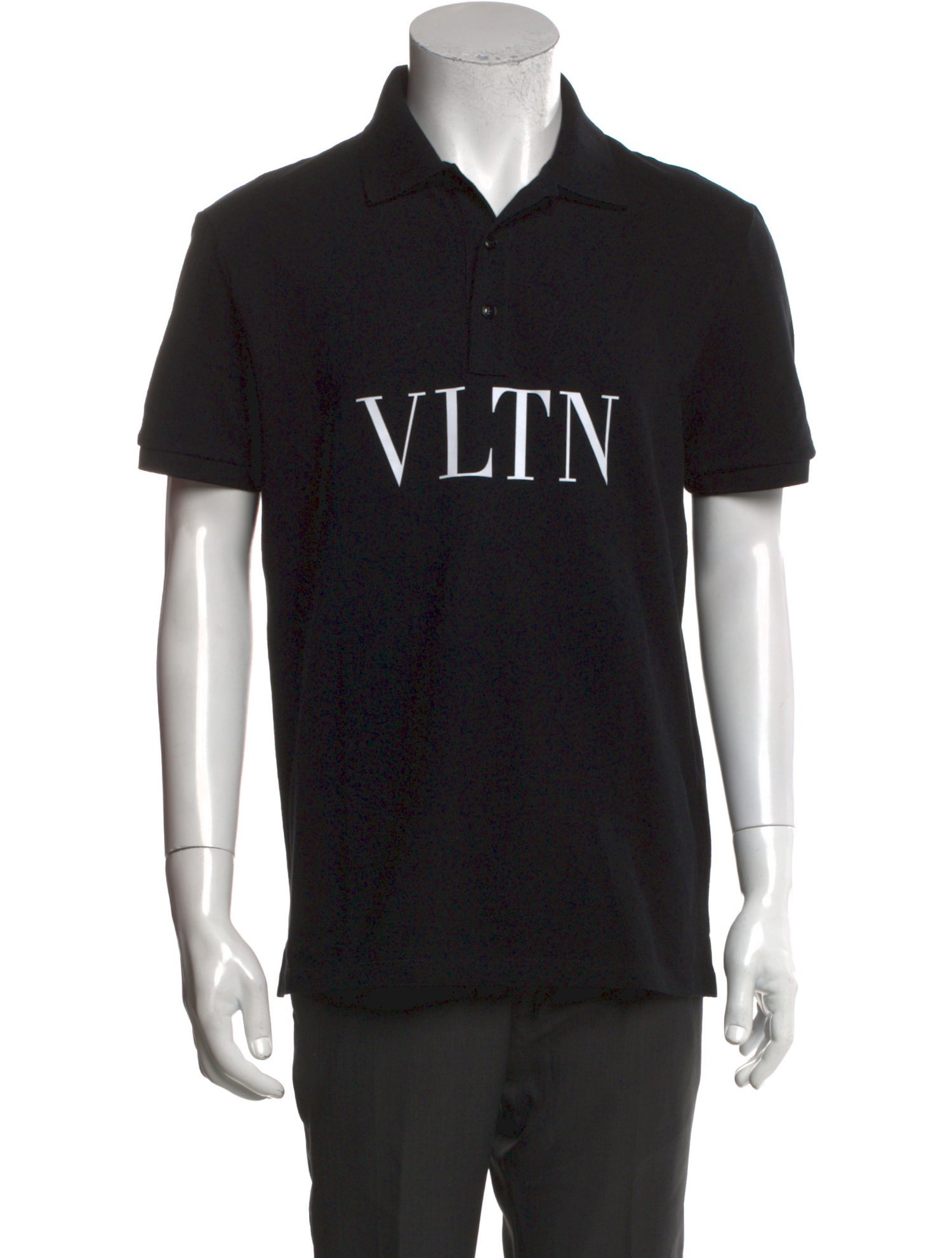 Valentino Rockstud Accents Graphic Print Polo Shirt