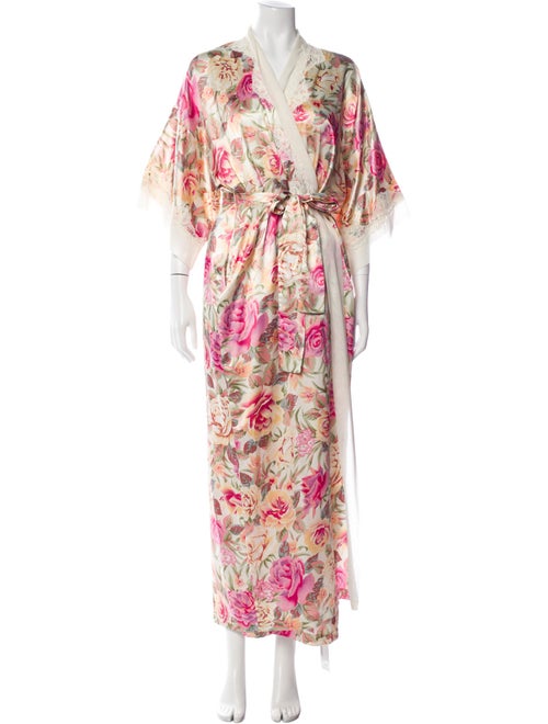 Valentino Printed Mesh Accents Robe