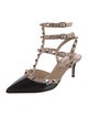Valentino Rockstud Accents Patent Leather T-Strap Pumps