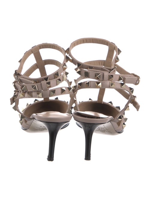 Valentino Rockstud Accents Patent Leather T-Strap Pumps