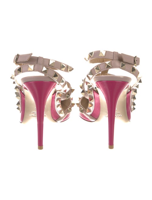 Valentino Rockstud Accents Patent Leather T-Strap Pumps