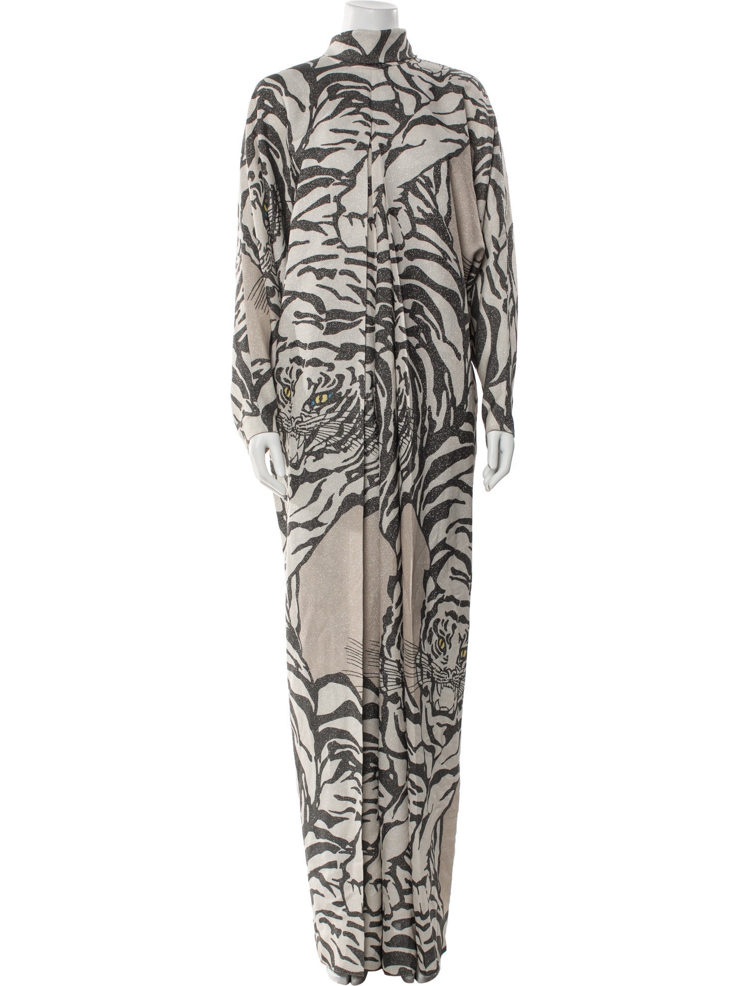 Valentino Animal Print Mock Neck Jumpsuit