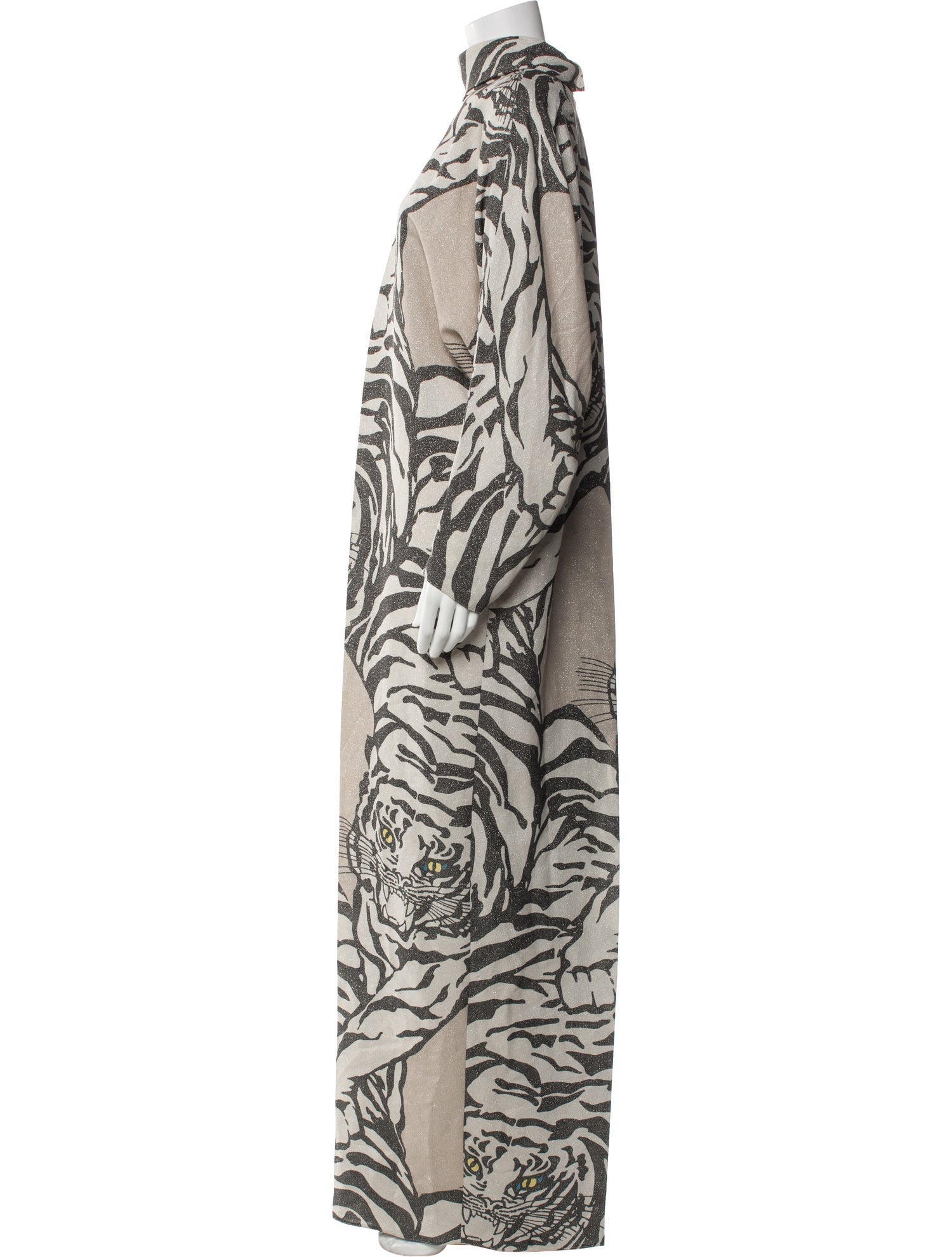 Valentino Animal Print Mock Neck Jumpsuit