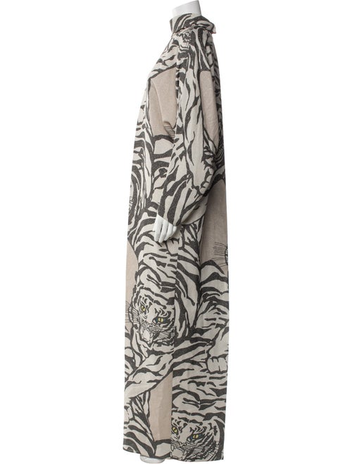 Valentino Animal Print Mock Neck Jumpsuit