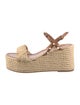 Valentino Rockstud Accents Straw Espadrilles