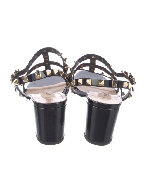 Valentino Rockstud Accents Leather T-Strap Sandals