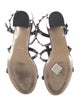 Valentino Rockstud Accents Leather T-Strap Sandals
