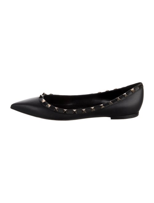 Valentino Rockstud Accents Leather Ballet Flats