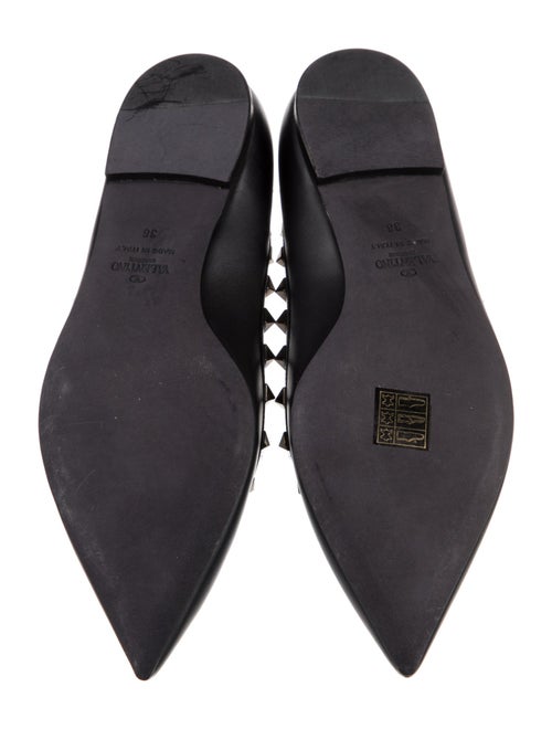 Valentino Rockstud Accents Leather Ballet Flats