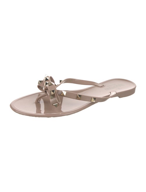 Valentino Rockstud Accents Rubber Slides