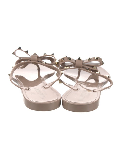 Valentino Rockstud Accents Rubber Slides