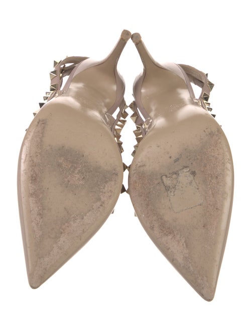 Valentino Rockstud Accents Patent Leather T-Strap Pumps