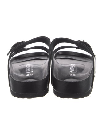 Valentino Leather Graphic Print Slides