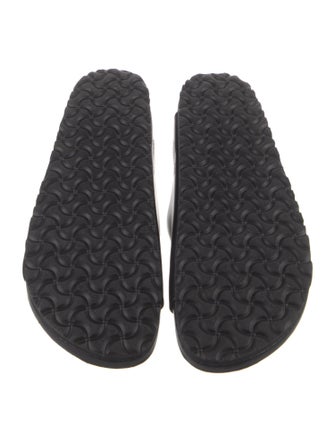 Valentino Leather Graphic Print Slides