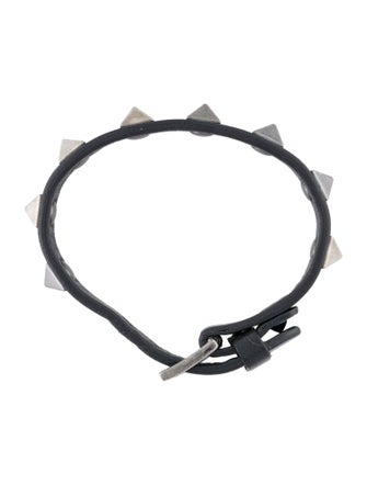 Valentino Leather Rockstud Wrap Bracelet