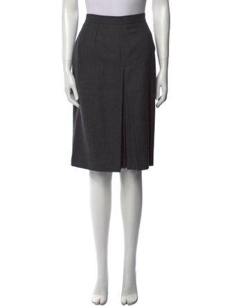 Valentino Pleated Accents Knee-Length Skirt