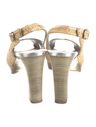 Valentino Straw Slingback Pumps