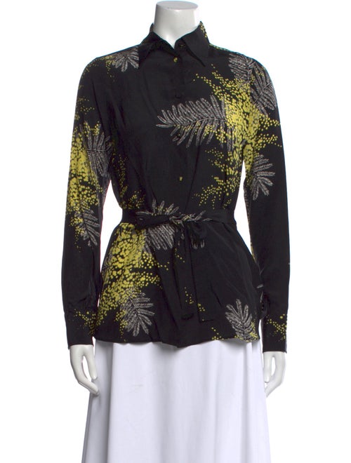 Valentino Silk Printed Button-Up Top