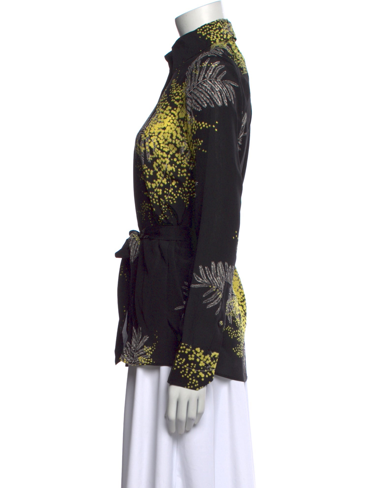 Valentino Silk Printed Button-Up Top