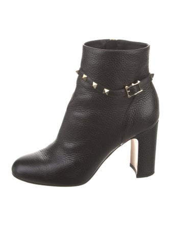 Valentino Rockstud Accents Leather Boots