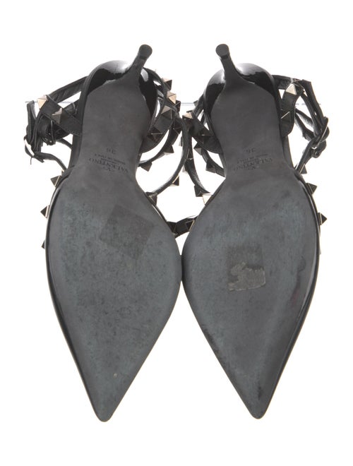 Valentino Rockstud Accents Leather Slingback Pumps