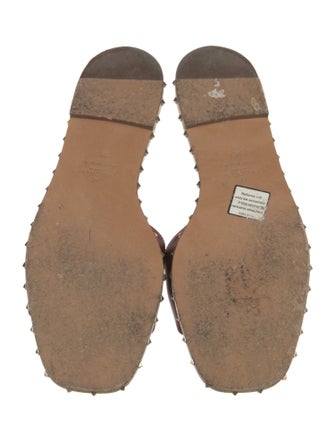 Valentino Rockstud Accents Leather Slides