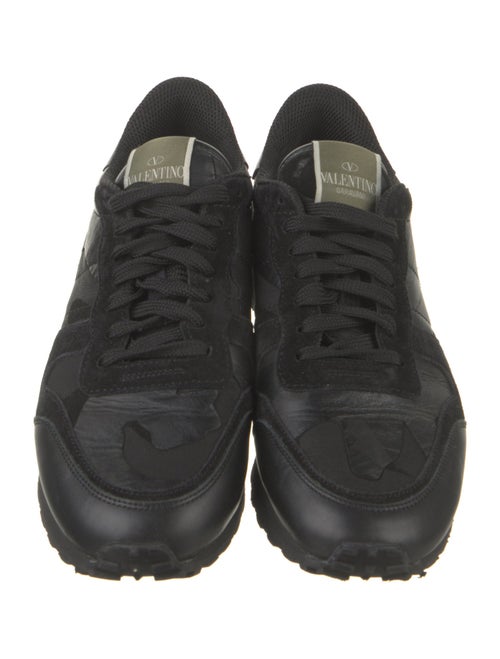 Valentino Rockstud Accents Leather Sneakers