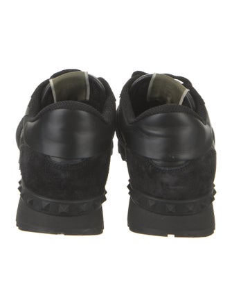 Valentino Rockstud Accents Leather Sneakers