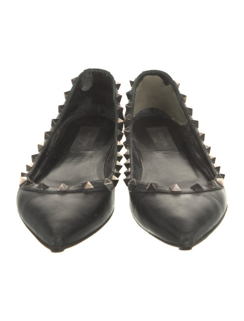 Valentino Rockstud Accents Leather Ballet Flats