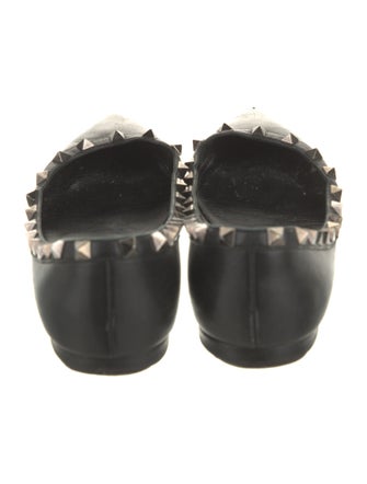 Valentino Rockstud Accents Leather Ballet Flats