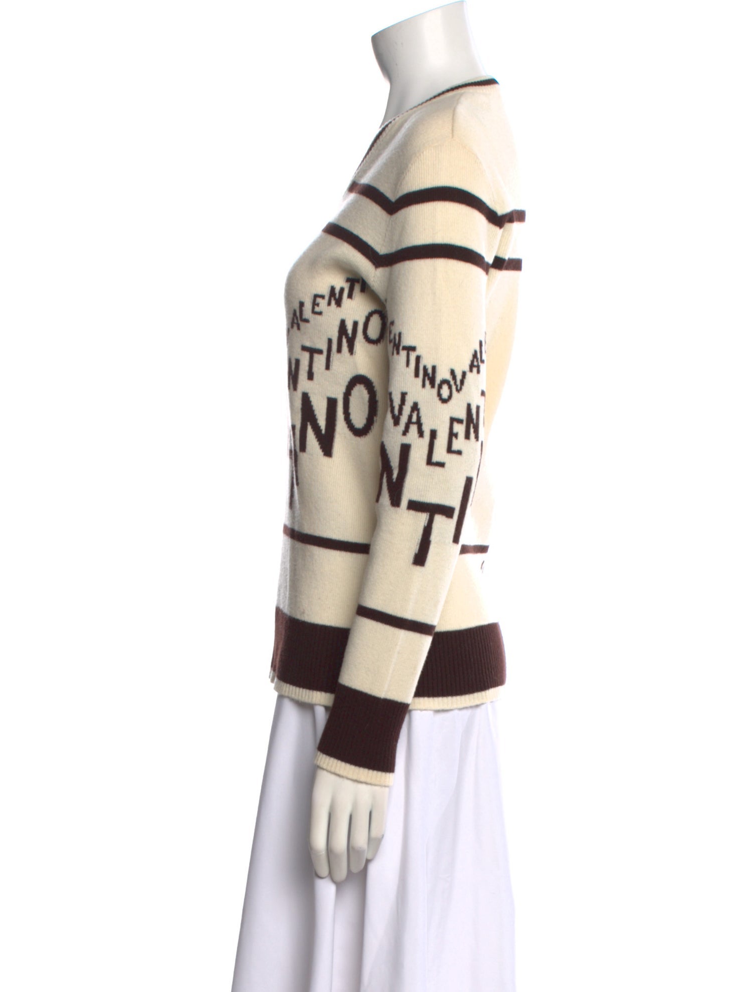 Valentino Virgin Wool Striped Sweater