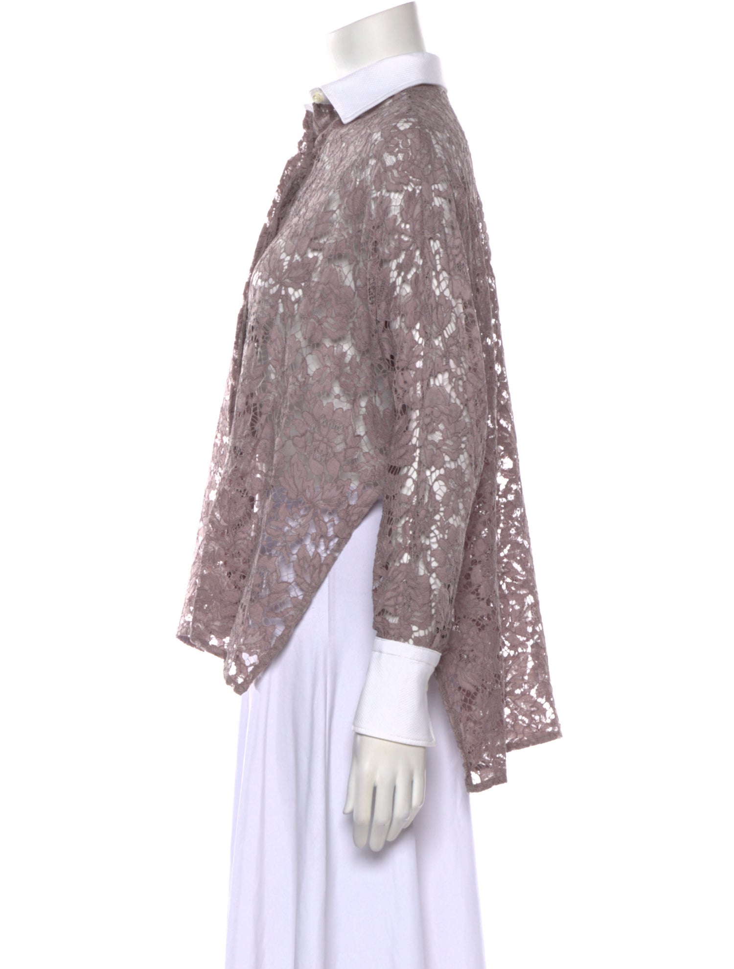 Valentino Lace Lace Pattern Button-Up Top