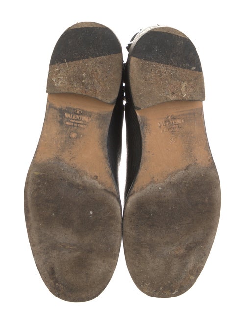 Valentino Rockstud Accents Leather Moto Boots