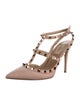 Valentino Rockstud Accents Leather T-Strap Pumps