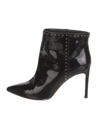 Valentino Rockstud Accents Patent Leather Boots
