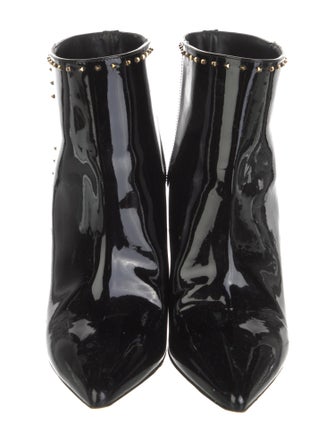 Valentino Rockstud Accents Patent Leather Boots