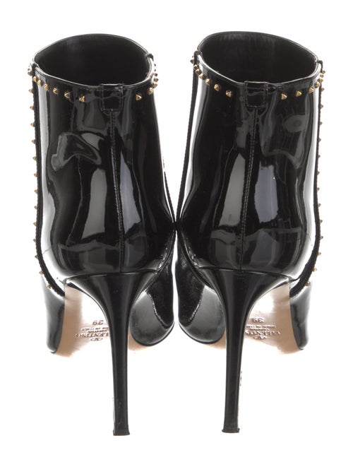 Valentino Rockstud Accents Patent Leather Boots
