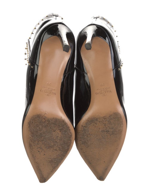Valentino Rockstud Accents Patent Leather Boots