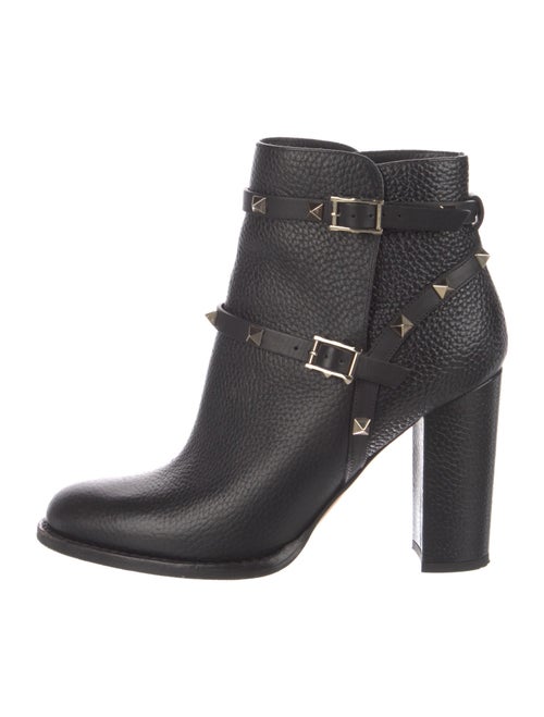 Valentino Rockstud Accents Leather Boots