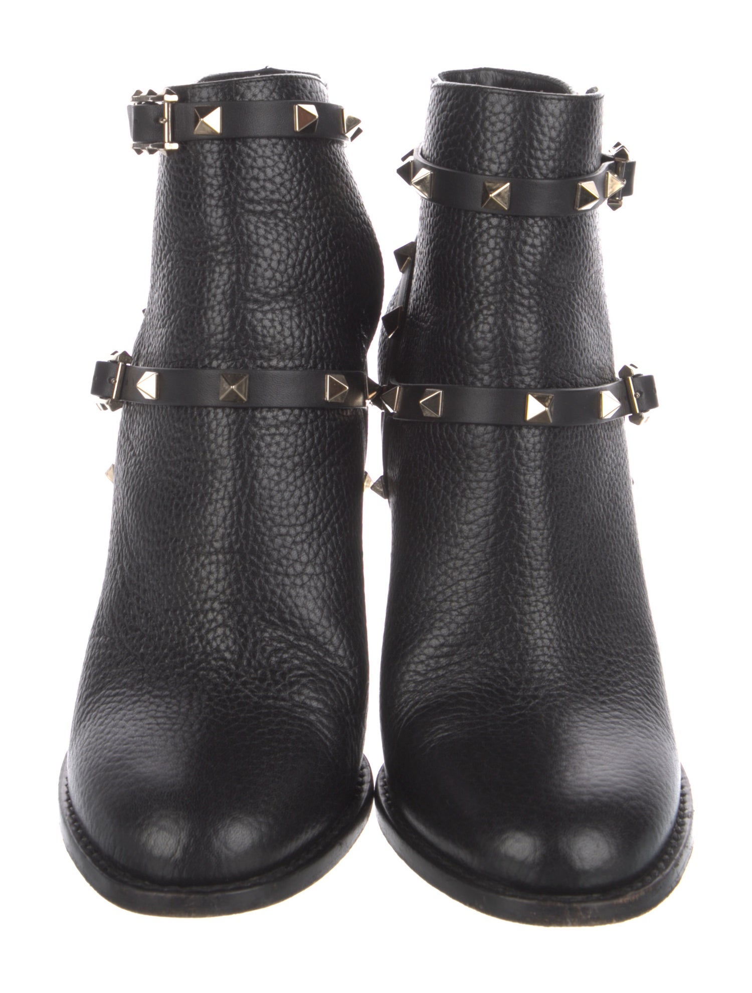 Valentino Rockstud Accents Leather Boots