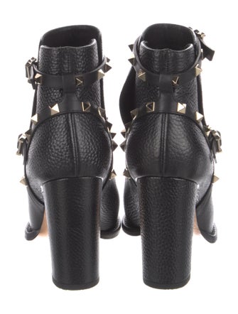 Valentino Rockstud Accents Leather Boots