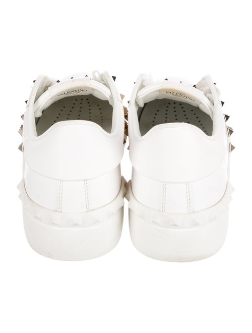 Valentino Rockstud Accents Leather Sneakers