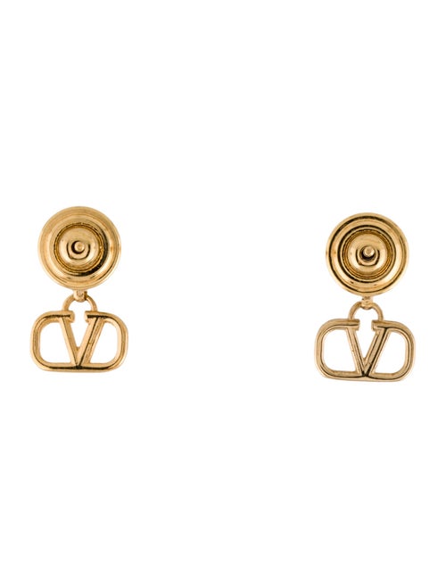 Valentino Crystal Vlogo Signature Drop Earrings