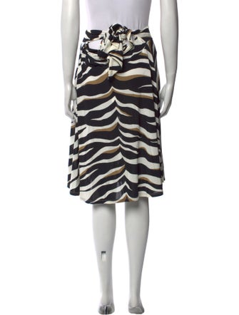 Valentino Animal Print Knee-Length Skirt